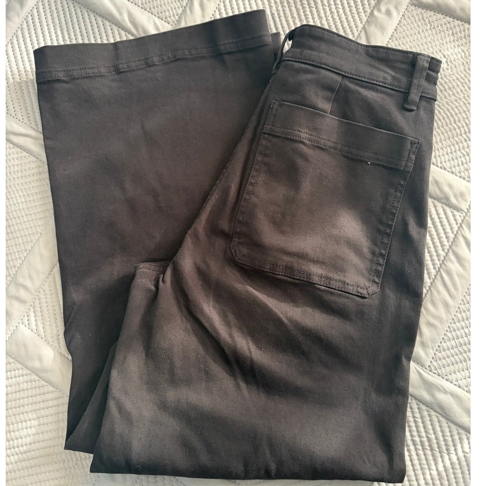 Everlane Women Black Cropped Wide Leg Pant High Rise Size 4 Minimalist Casual